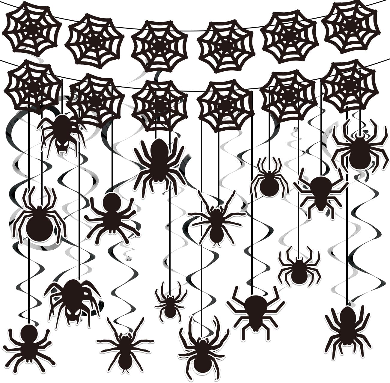 Black Spider Web Decoration