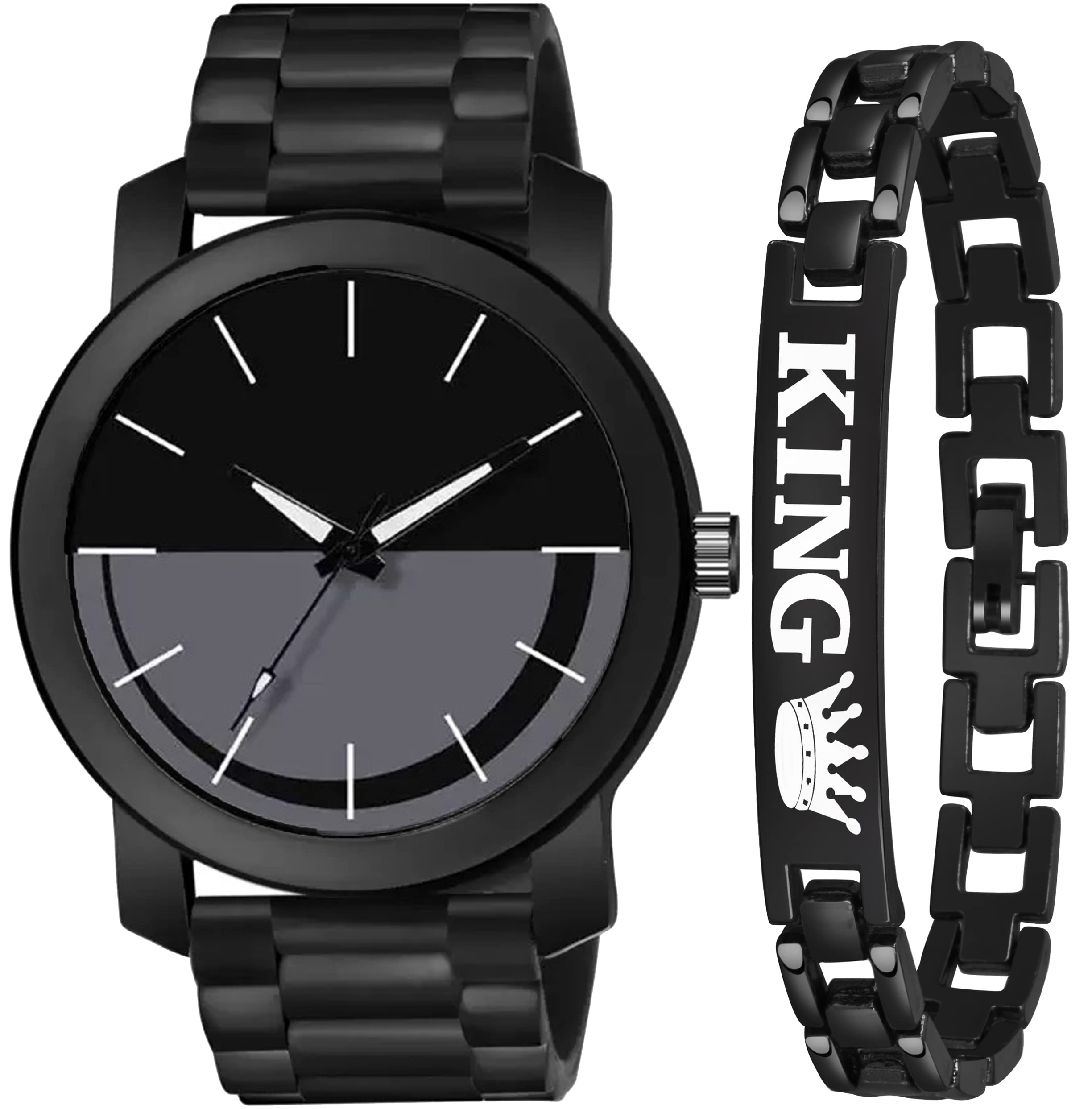 just like Black Rubbers Strap Analog Wrist Watch and with King Bracelet Combo Watch for Men (Multi Color) (B0C3MMJSZ3) Amazon Price History, Amazon Price Tracker