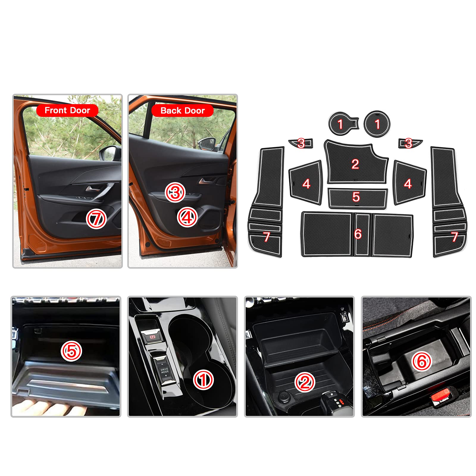 SXCY [Lot de 2] Peugeot 208 e-208 2008 e-2008 2020-2023 Navigation Fil