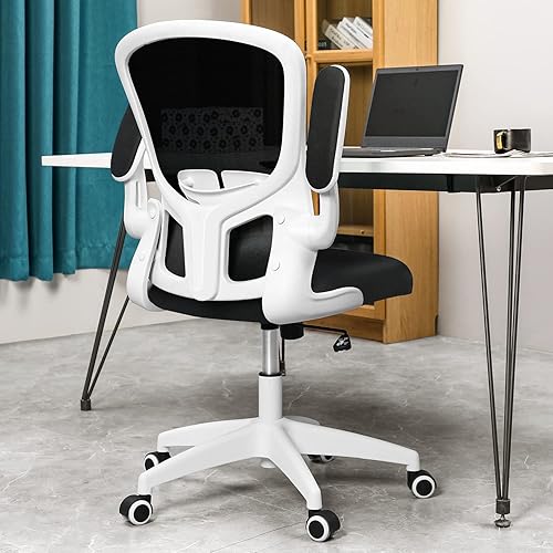 FelixKing Sillas de escritorio de oficina, silla ergonómica de escritorio para PC con ruedas, soporte lumbar ajustable y altura, silla giratoria