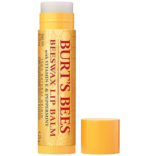 Burt s Bees Cera De Abeja Bálsamo de Labios con Vitamina E y menta-015oz por Burt s Bees