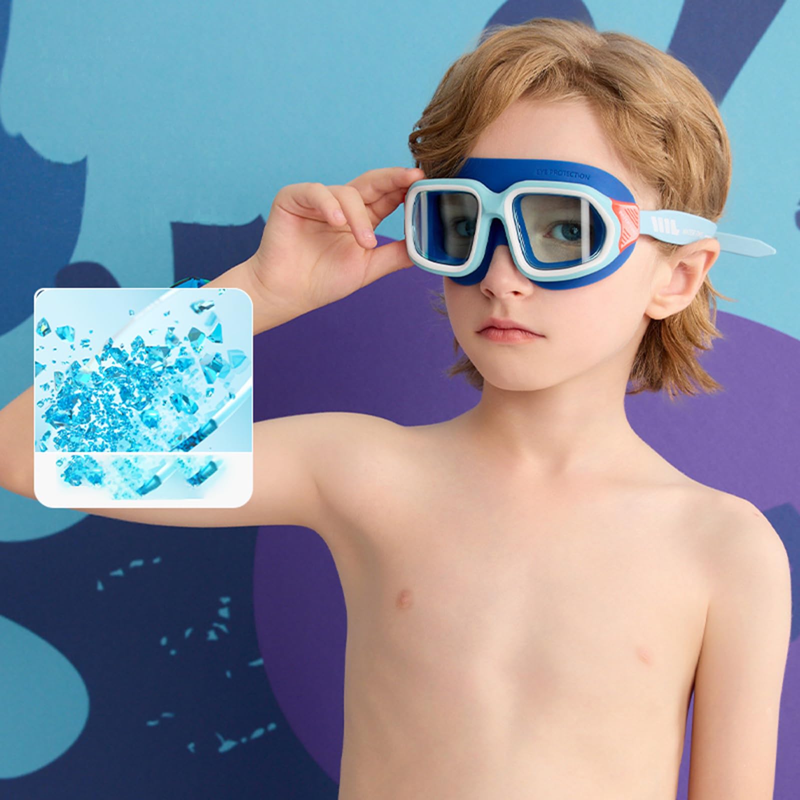 Occhialini da nuoto, anti-appannamento, anti-UV, visione ampia e senza perdite, comodi per bambini dai 6 ai 14 anni