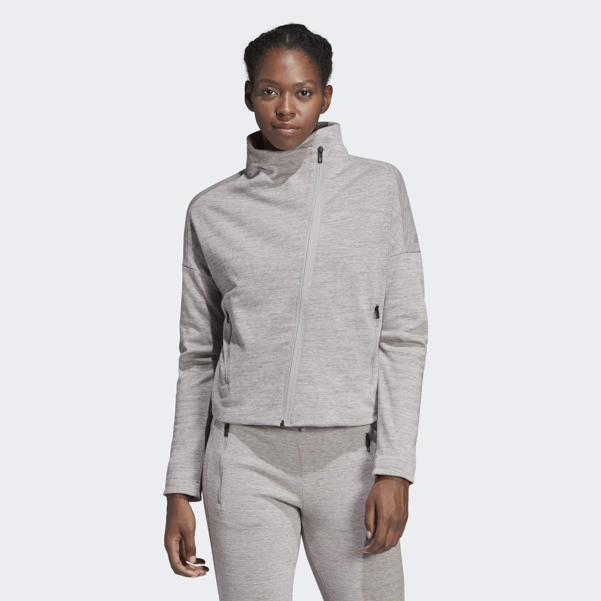 adidas Heartracer Jacket Track Top, Mujer, Multicolor (Grey Two F17/Grey Four F17), S