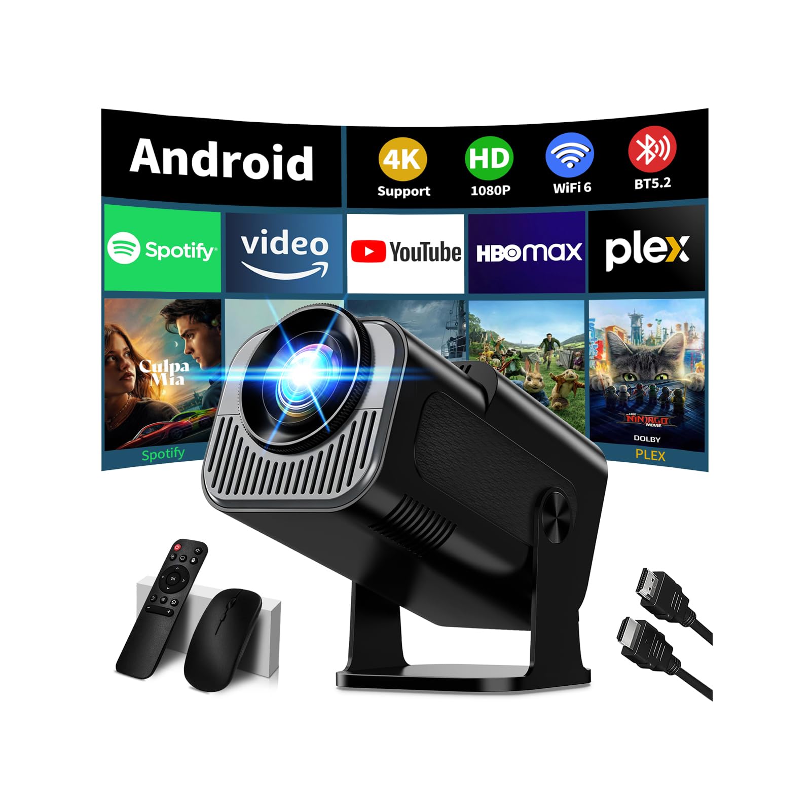Magcubic Mini Beamer 4K FHD 1080P Smart Projektor Ansicht 9