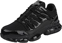 NIFOFISE Steel Toe Work Shoes Men Women - Lightweight Composite Toe Safety Sneakers, Black Wide Fit, Breathable Comfort Industrial Boots