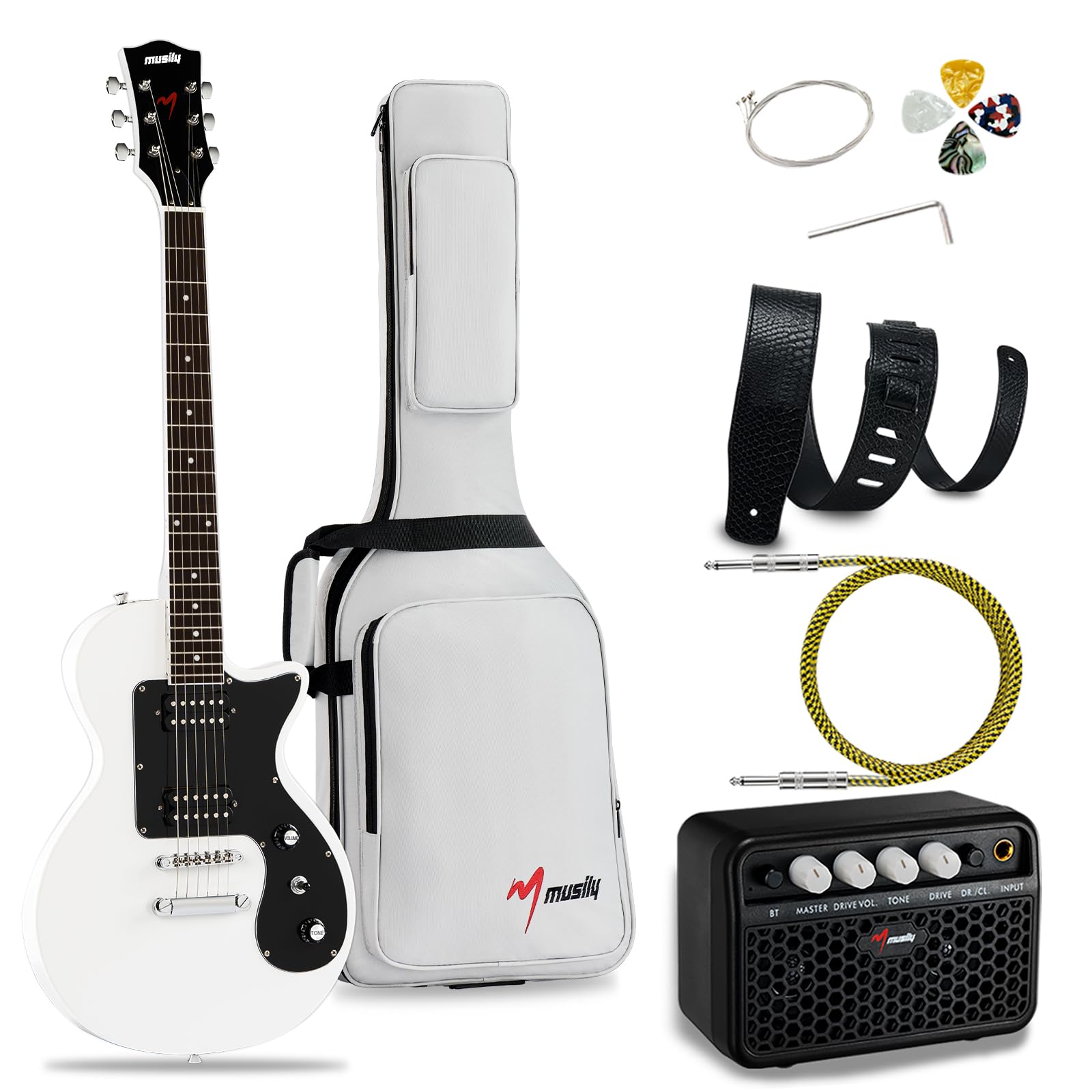 Amazon.com: MUSILY 39 Inch Electric Guitar Kit, Beginner Full Size