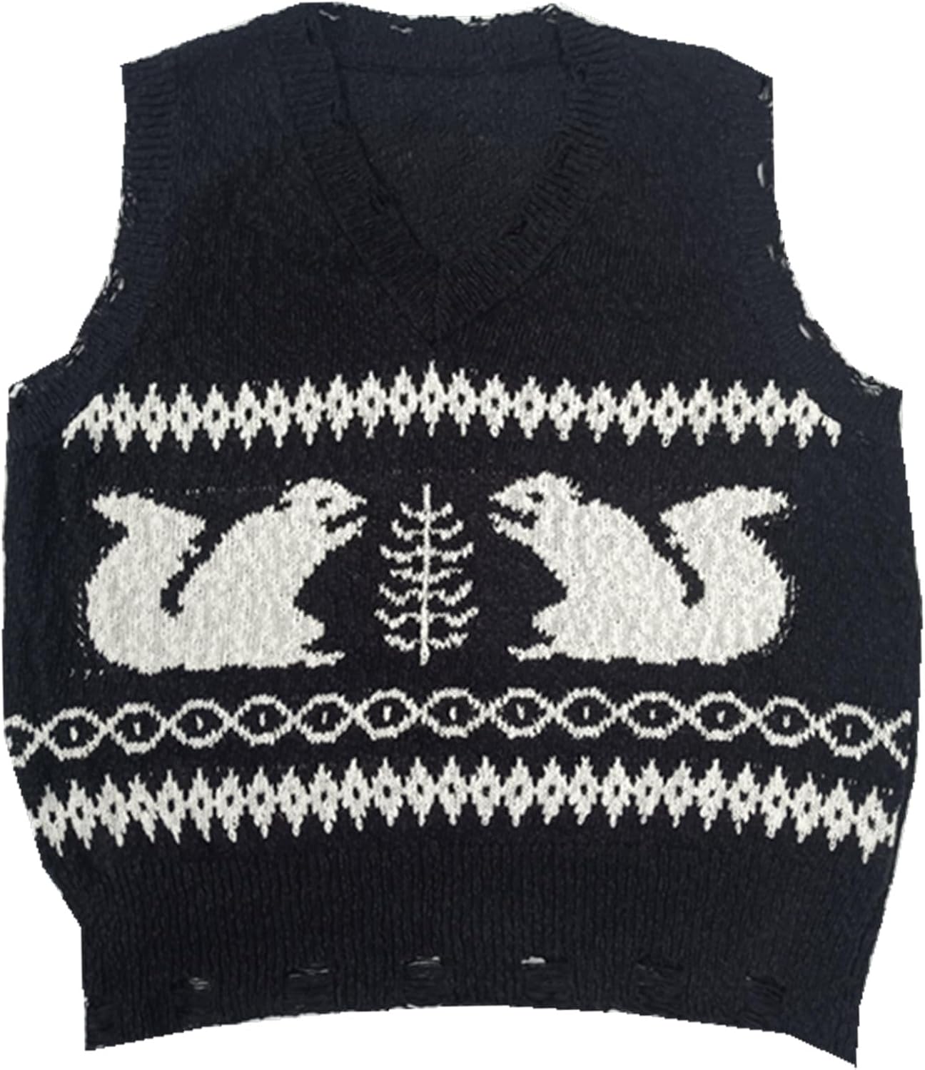 Christmas Vests for Women Ugly Christmas Sweater Squirrel Knitted Casual  Sleeveless Pullover Tops (as1, Alpha, s, Regular, Regular, Black) at Amazon  Women's Clothing store
