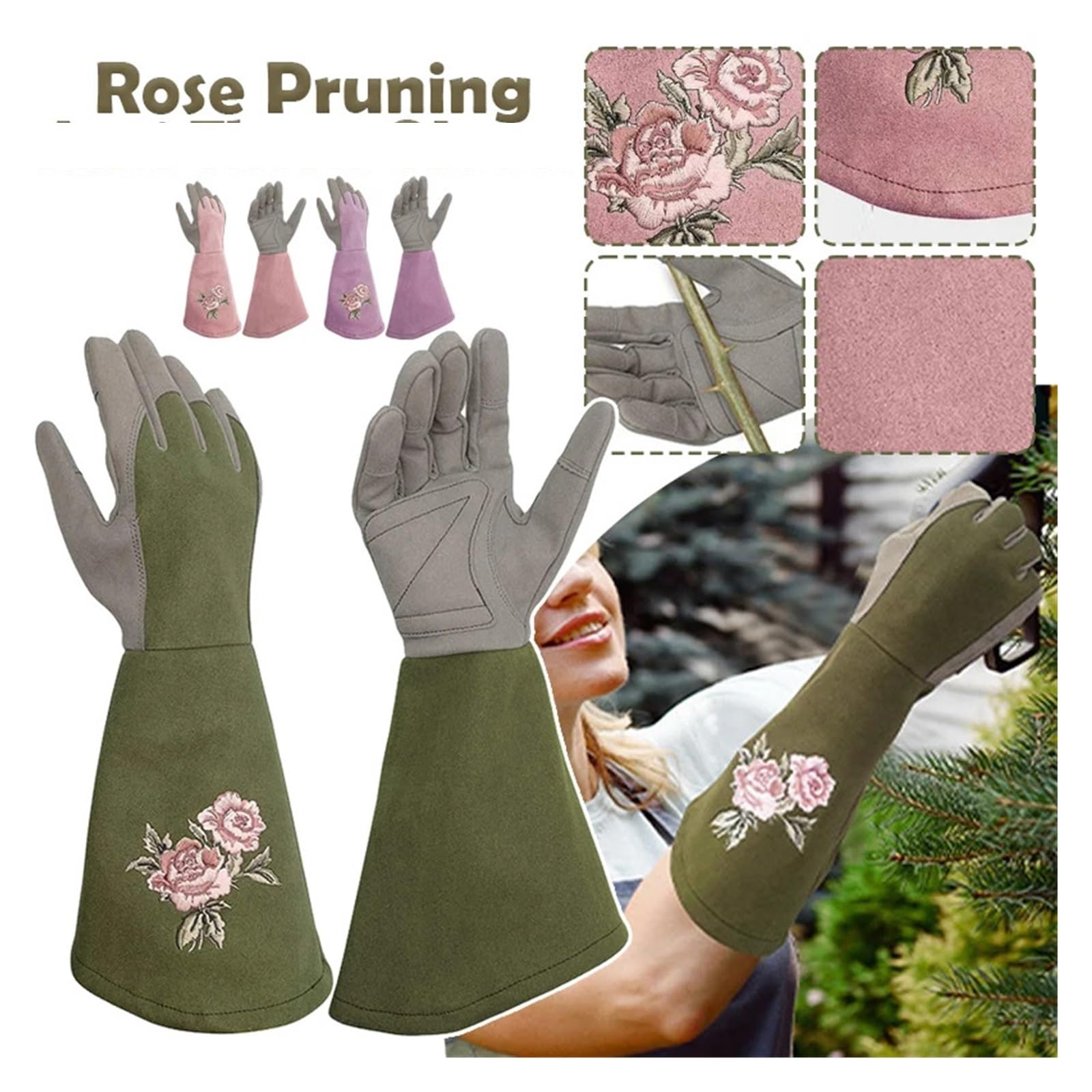 1 paire de gants longs jardinage pour Homme et Femme