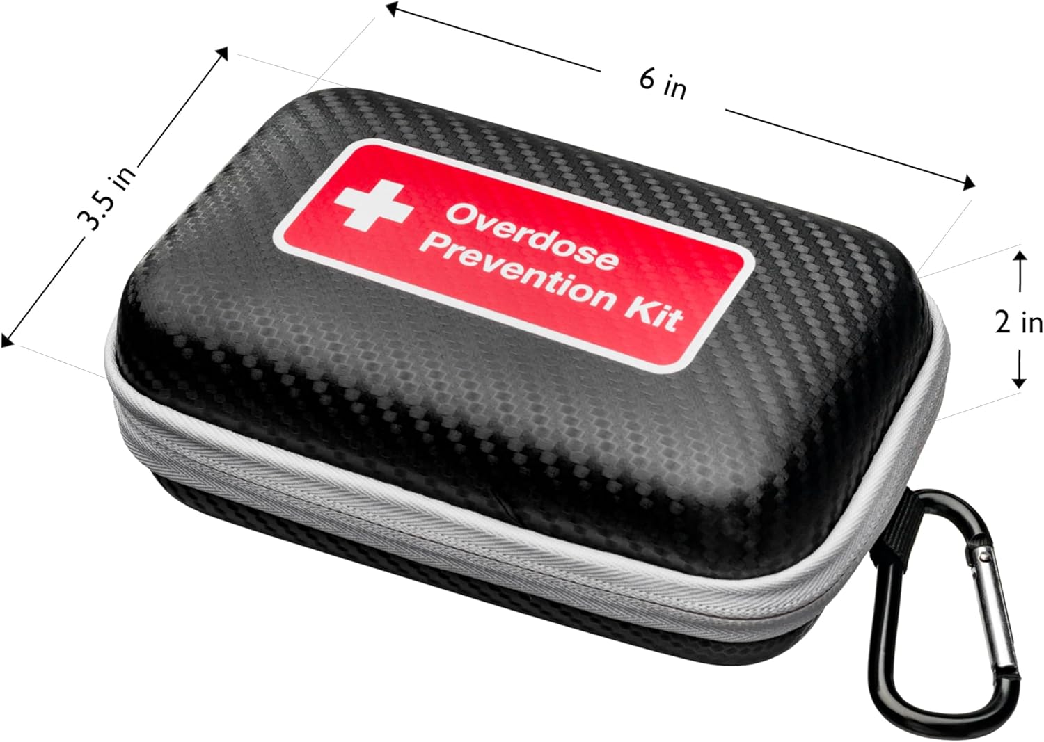 10 Pack Naloxone Case for Opioid Overdose Prevention Kits | Compact Design to Store Naloxone Nasal Spray and Accessories | Empty Case - Naloxone Not Included (10, Black)