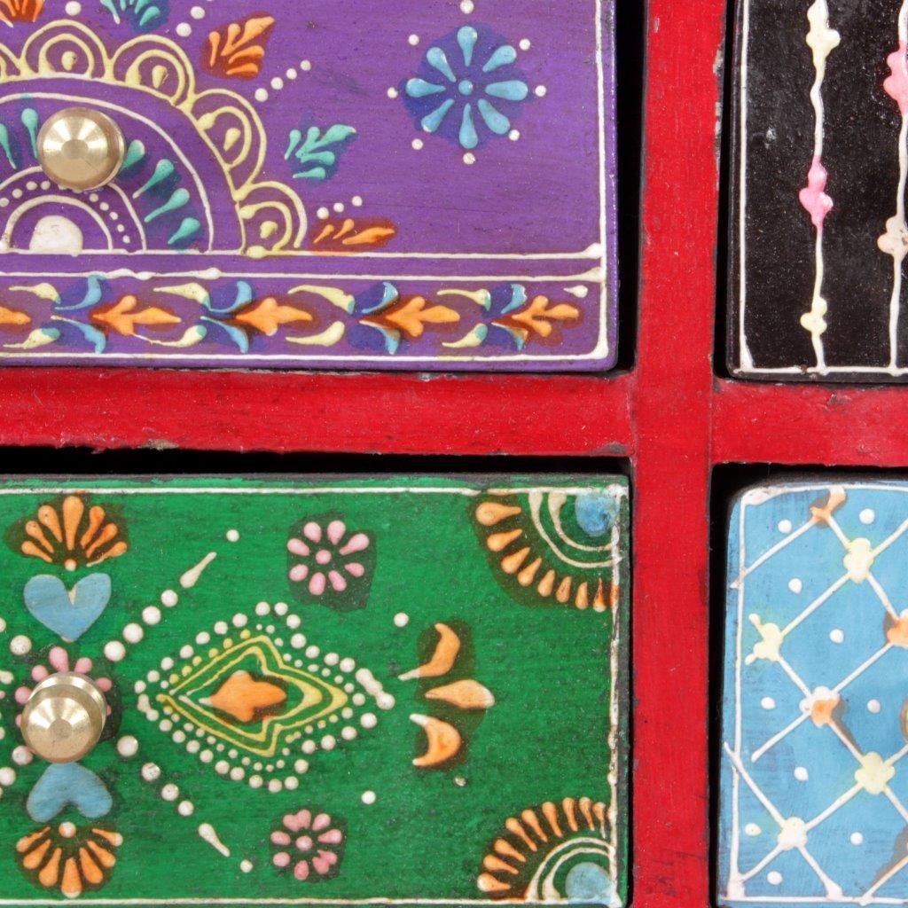 Home and Bazaar Traditional Handpainted 8+4 Drawer Chest. 10.75x4.5x11.25 Inch 4