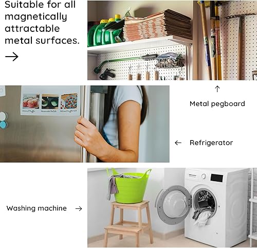 Miniatura 7 de 2 estantes magnéticos para pizarra blanca, soporte magnético reutilizable para libros y soporte para bolígrafos, uso para aula, oficina, Negro