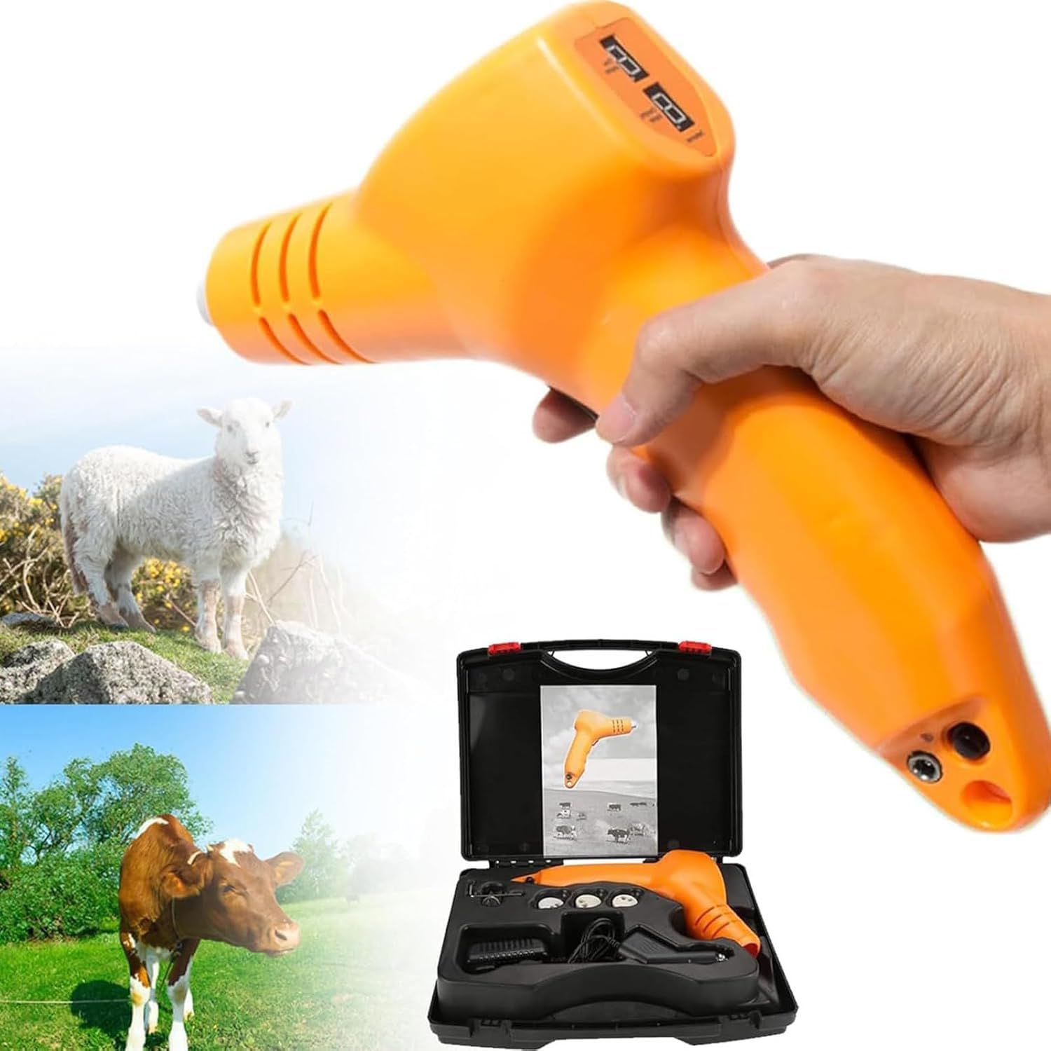 FLNOZAMZ Electric Cattle Sheep Painless Dehorner, Electric Dehorner for Calf, Fast Dehorning Cattle and Sheep Equipment for Veterinary, Farm