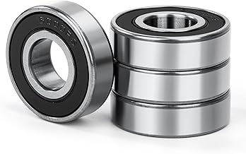 4pcs 6000-2RS Ball Bearings 20x47x14mm Pre-Lubricated Chrome Steel, 6000RS Deep Groove Ball Bearing with Double Rubber Seal, for Roller Skate Bearings, Skateboard