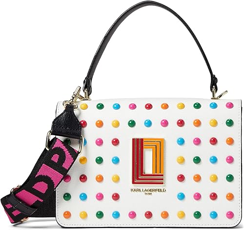 KARL LAGERFELD Women's Simone Studded Satchel Crossbody