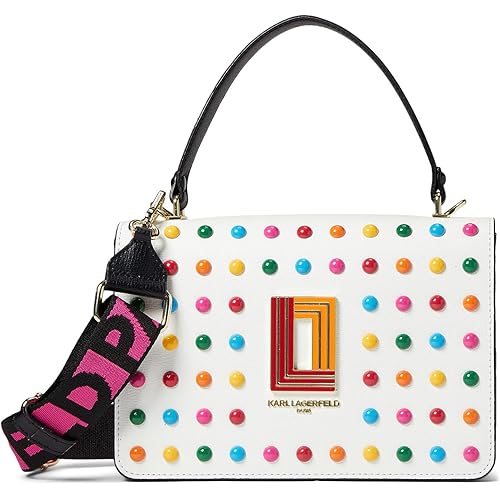 KARL LAGERFELD Women's Simone Studded Satchel Crossbody