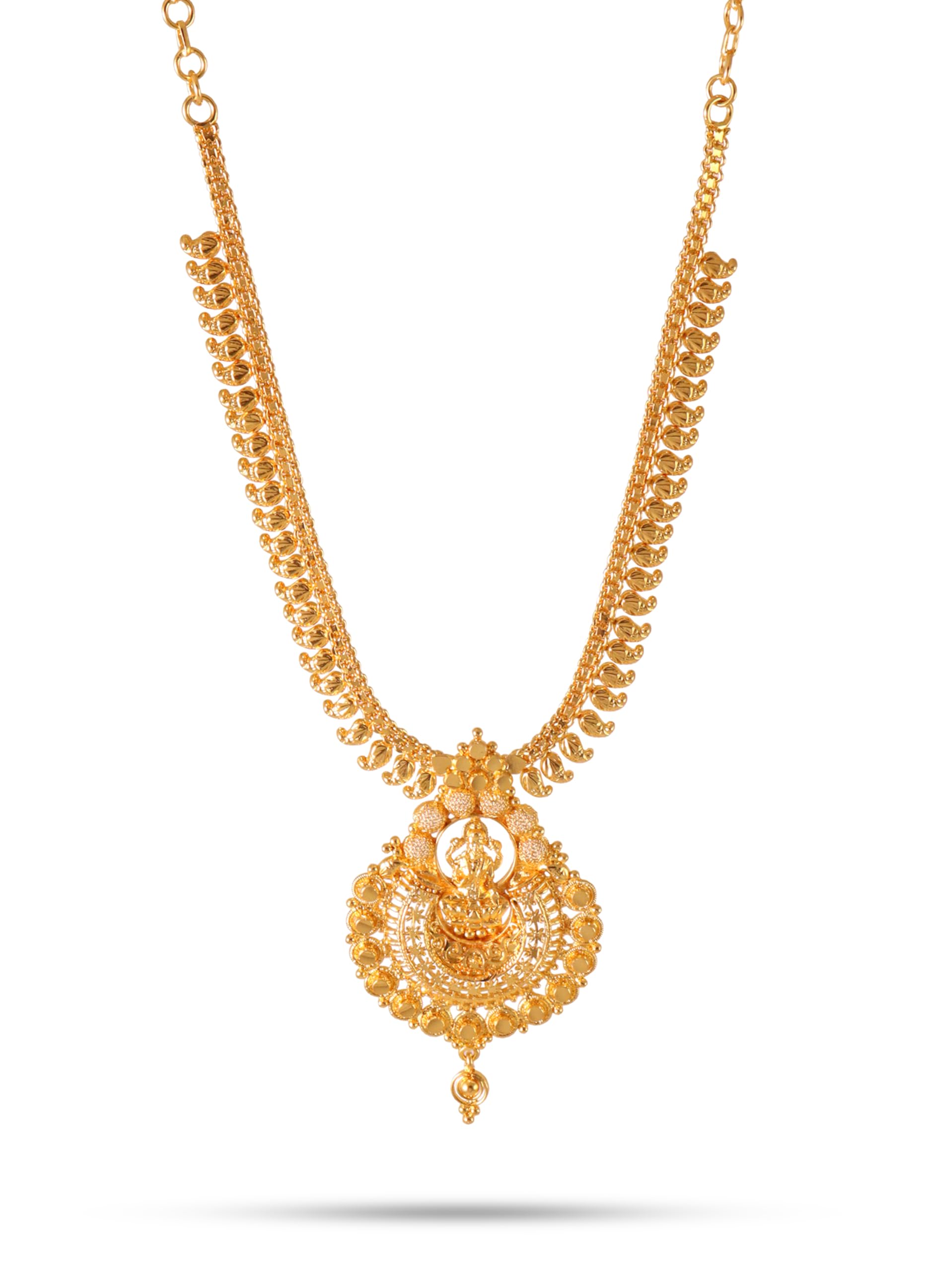 CUTE GOLD One Gram Micro Gold Plated & Copper Traditional Designer Jewellery Stone Necklace for Women and Girls (NEC-8043)