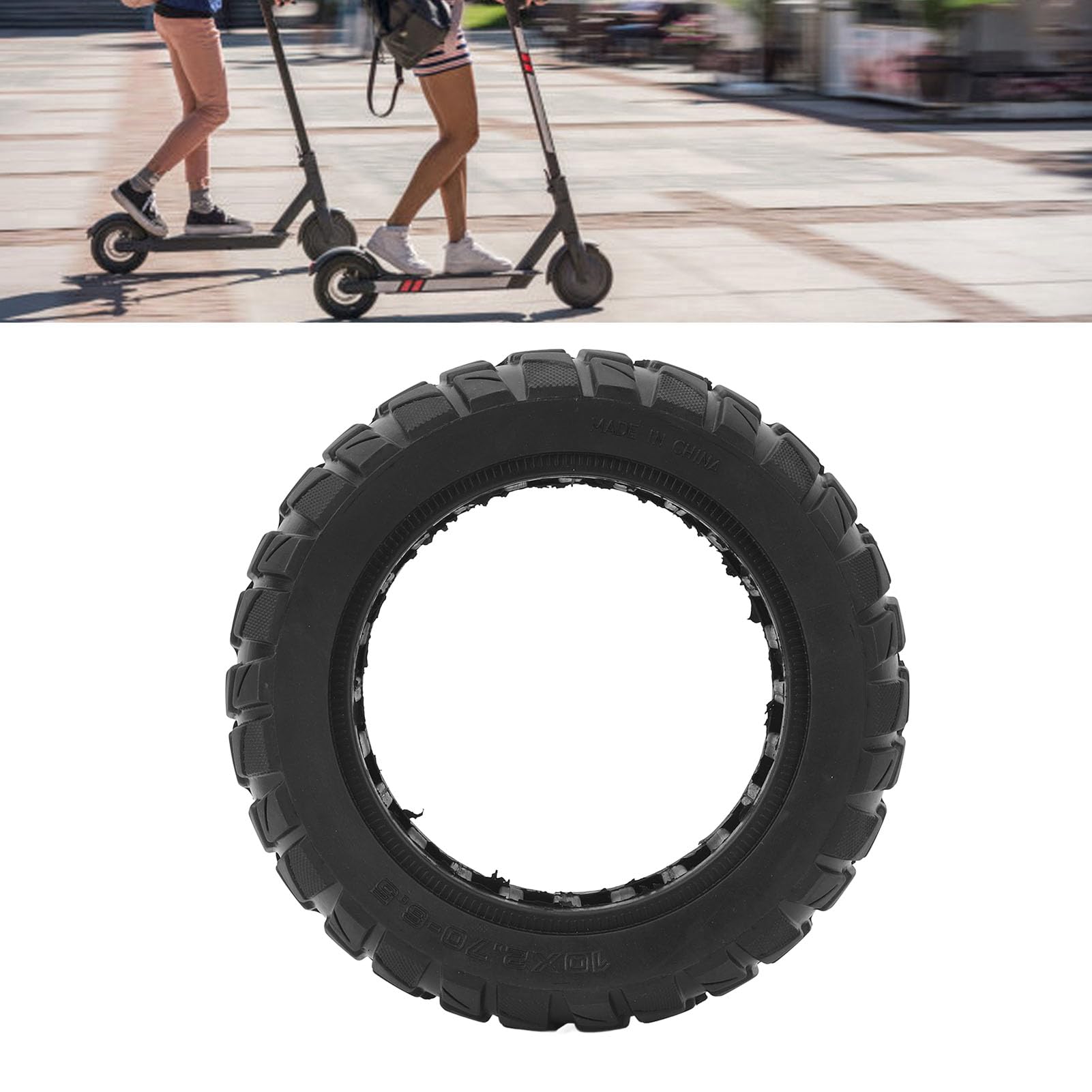 Pneu pour Trottinette électrique, 10x2.7-6.5 Tubeless, sans