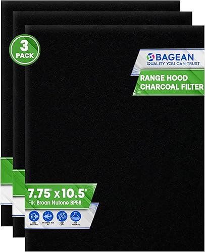 Filtro de carbón para campana extractora de 7.75 x 10.5 pulgadas, se adapta a Broan y Nutone BP58 para campanas extractoras de la serie 43000,