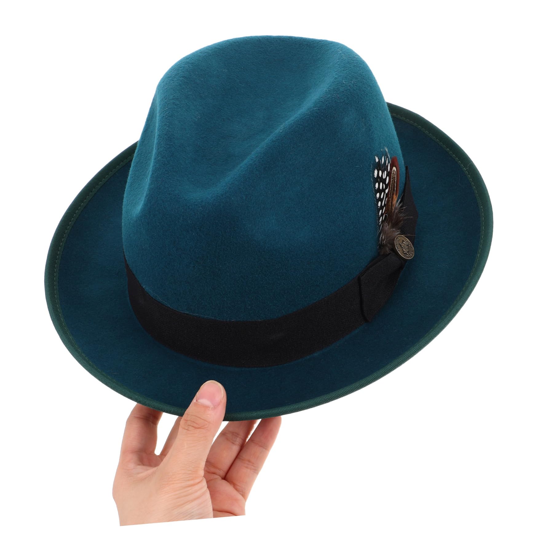 Gorro De Lana Sombrero Fedora Clásico para Hombres y Mujeres Ajustable para Bodas Fiestas y Espectáculos
