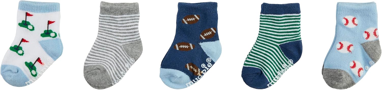 Mud Pie Children's Sports Sock Box Set; 0-12M