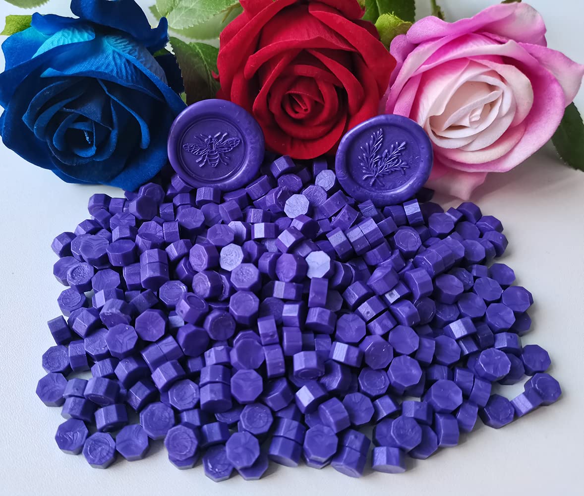 AMTOL Kit Cire à Cacheter 300 Perles Dorées + Cuillère Et Bougies | Pour Mariage, Invitations, Lettres