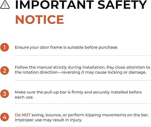 Vista 7 de Sportneer Barra de dominadas: barra de entrenamiento de fuerza sin tornillos, mecanismo de bloqueo ajustable de 29.5 a 37 pulgadas de ancho, barra