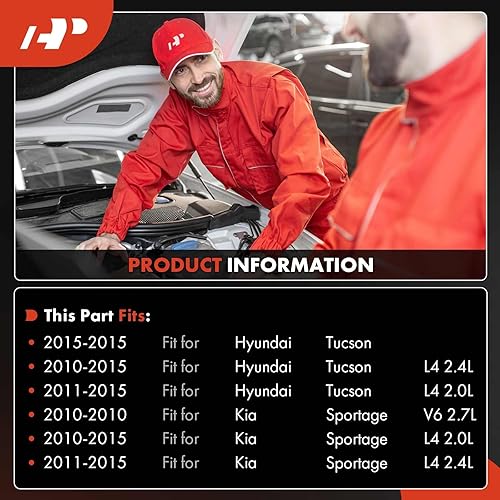 Miniatura 2 de A-Premium Compresor de aire acondicionado con embrague compatible con Hyundai Tucson 2010-2015, Kia Sportage 2010-2015, 2.0L 2.4L 2.7L, con montaje