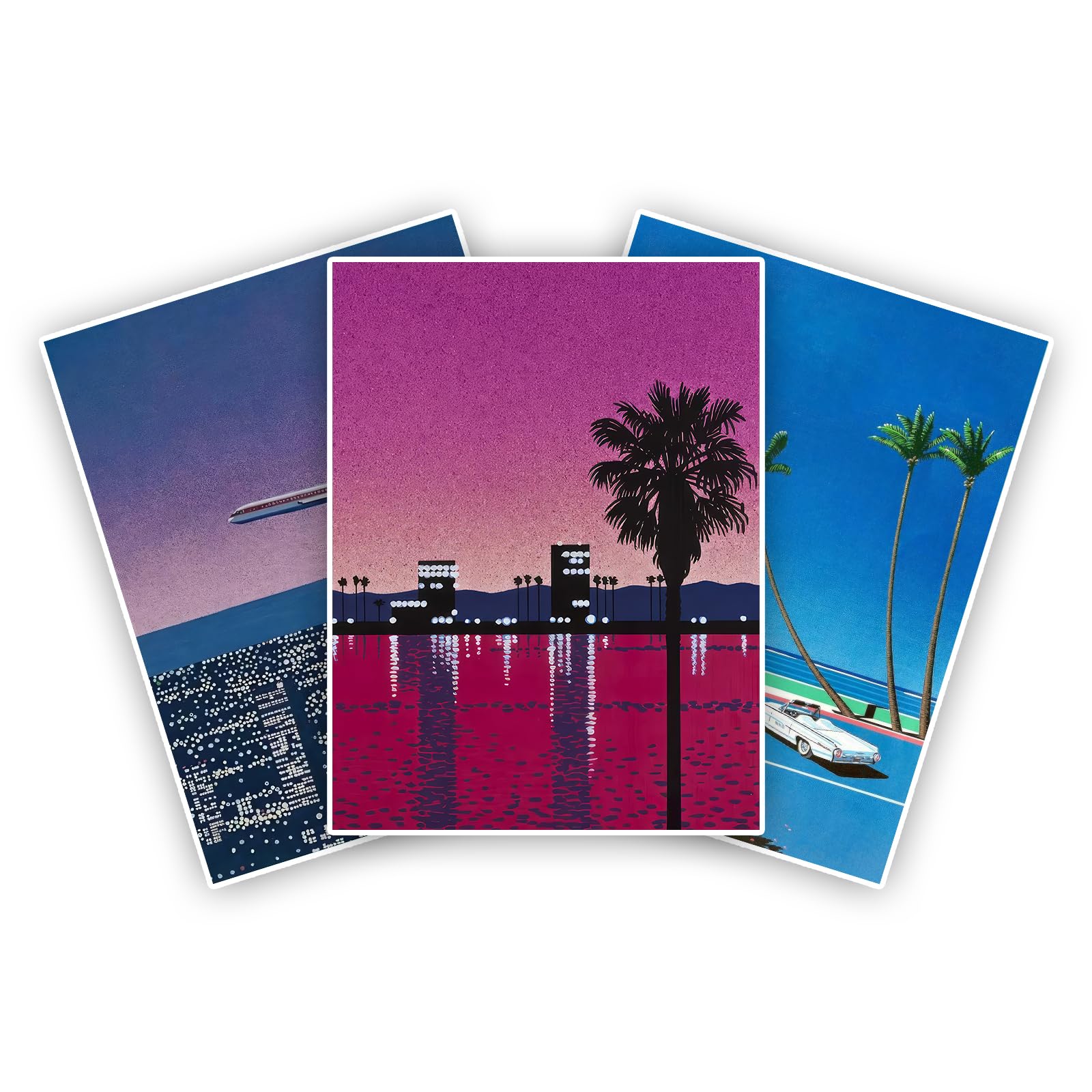 Modern Vintage Landscape Hiroshi Nagai Beach House Art 12x16x3Inch Unframed