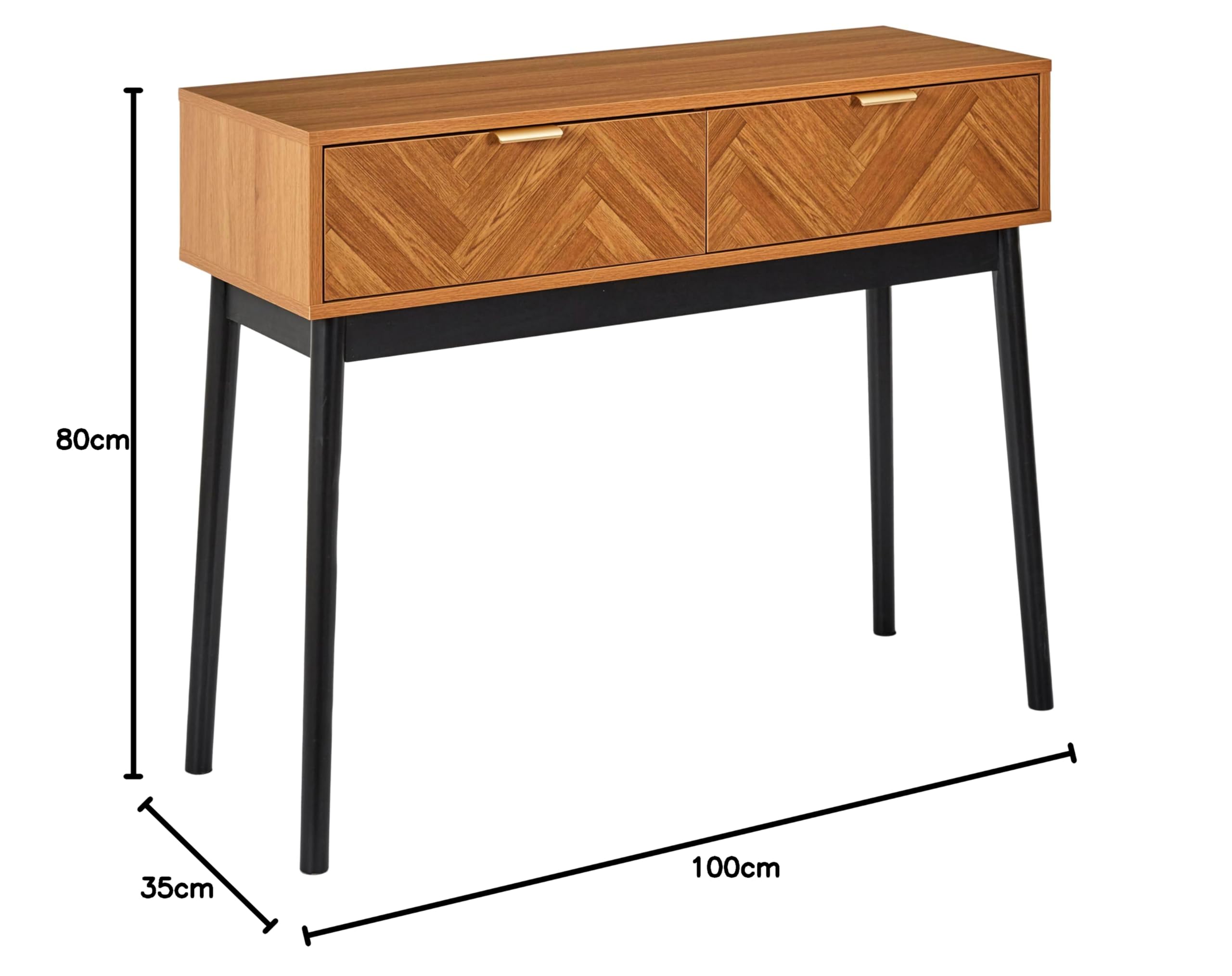 HOME DECO FACTORY, HD0301, console, modello Felix, collezione Lounge Edition, mobili, tavolo e scrivania, console e cuscino, 100 x 80 x 35 cm, marrone-nero