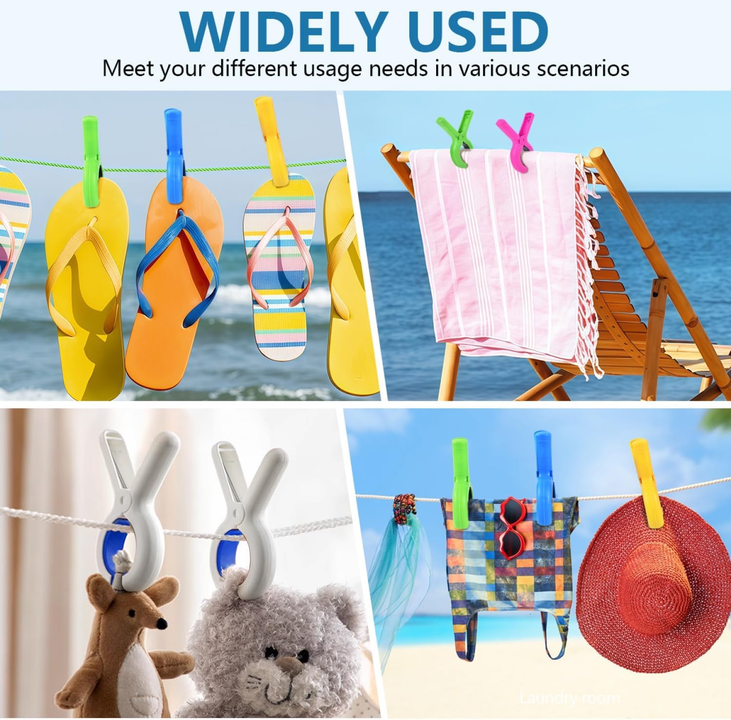 SenseYo 10 Pcs Beach Towel Clips Clamps Holder 3.7 Inch Large Beach Chair Clip Clothes Pins Cruise Pool Accessories Vacation Must Haves Keep Your Towel from Blowing Away