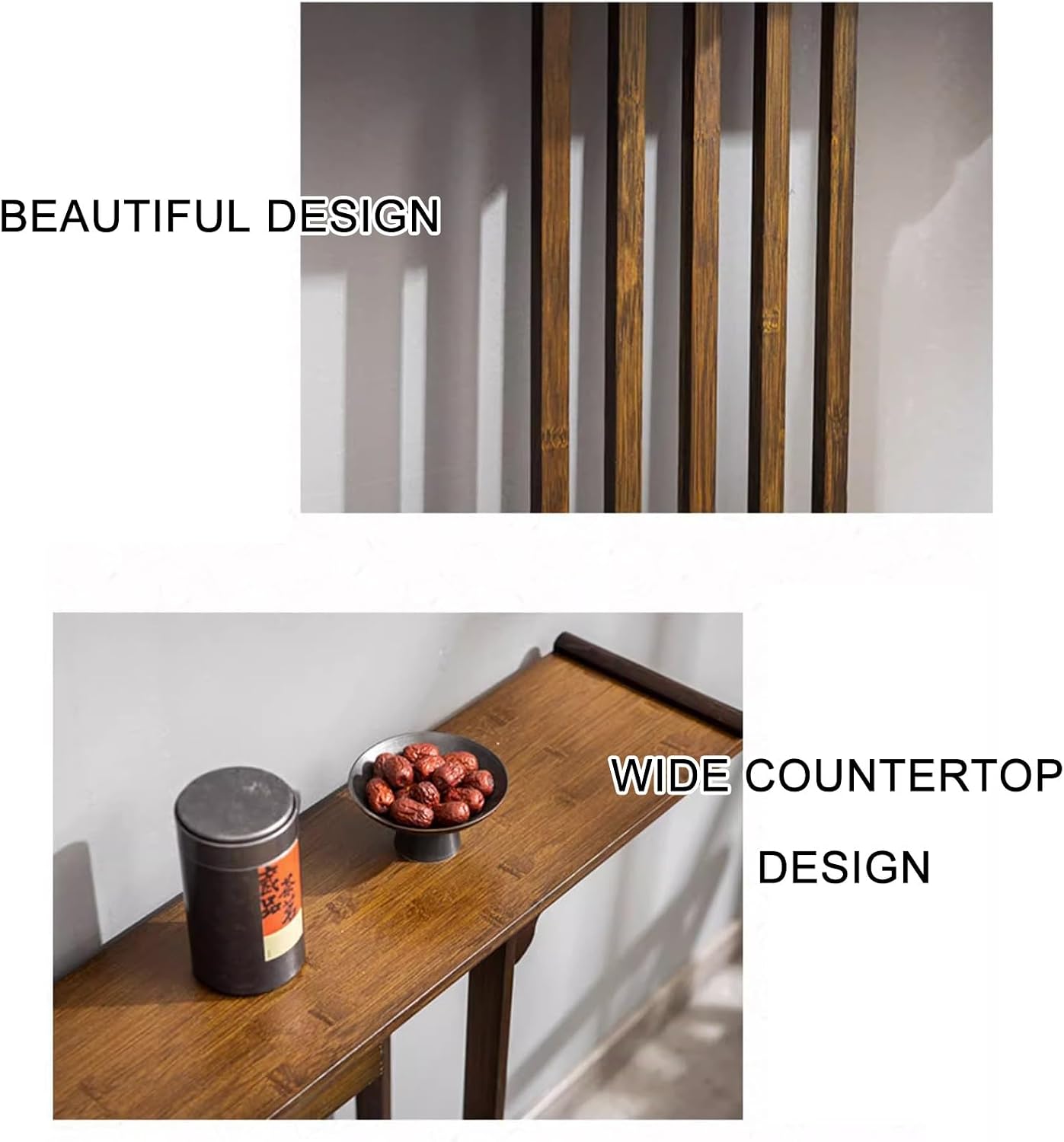 Farmhouse Wood Console Tab le, Narrow Entryway Table, Modern Console Sofa Table, Farmhouse Entryway Table, for Small Spaces, Hallway, Foyer, Rustic(80cm/31.5in)