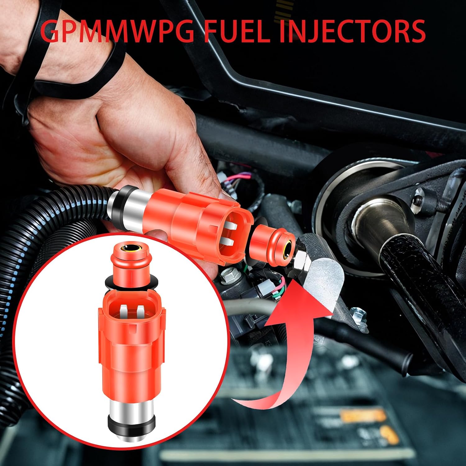 4Pcs Fuel Injectors 68V-8A360-00-00 Injector Flow Matched INP-771 CDH-210 Compatible with Yamaha Outboard 115 HP/Chevrolet/Tracker/Chrysler/Sebring/Dodge Stratus/Suzuki/Mitsubishi Set of 4