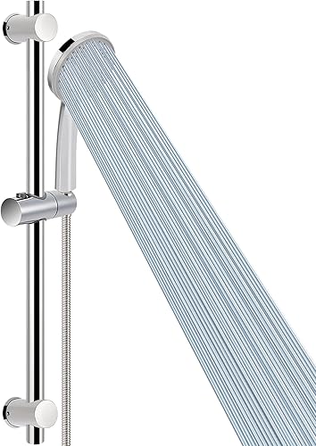 Miniatura 7 de NearMoon - Cabezal de ducha de mano de alta presión de 5 ajustes, cabezal de ducha de mano multifunción con soporte de ángulo ajustable (con