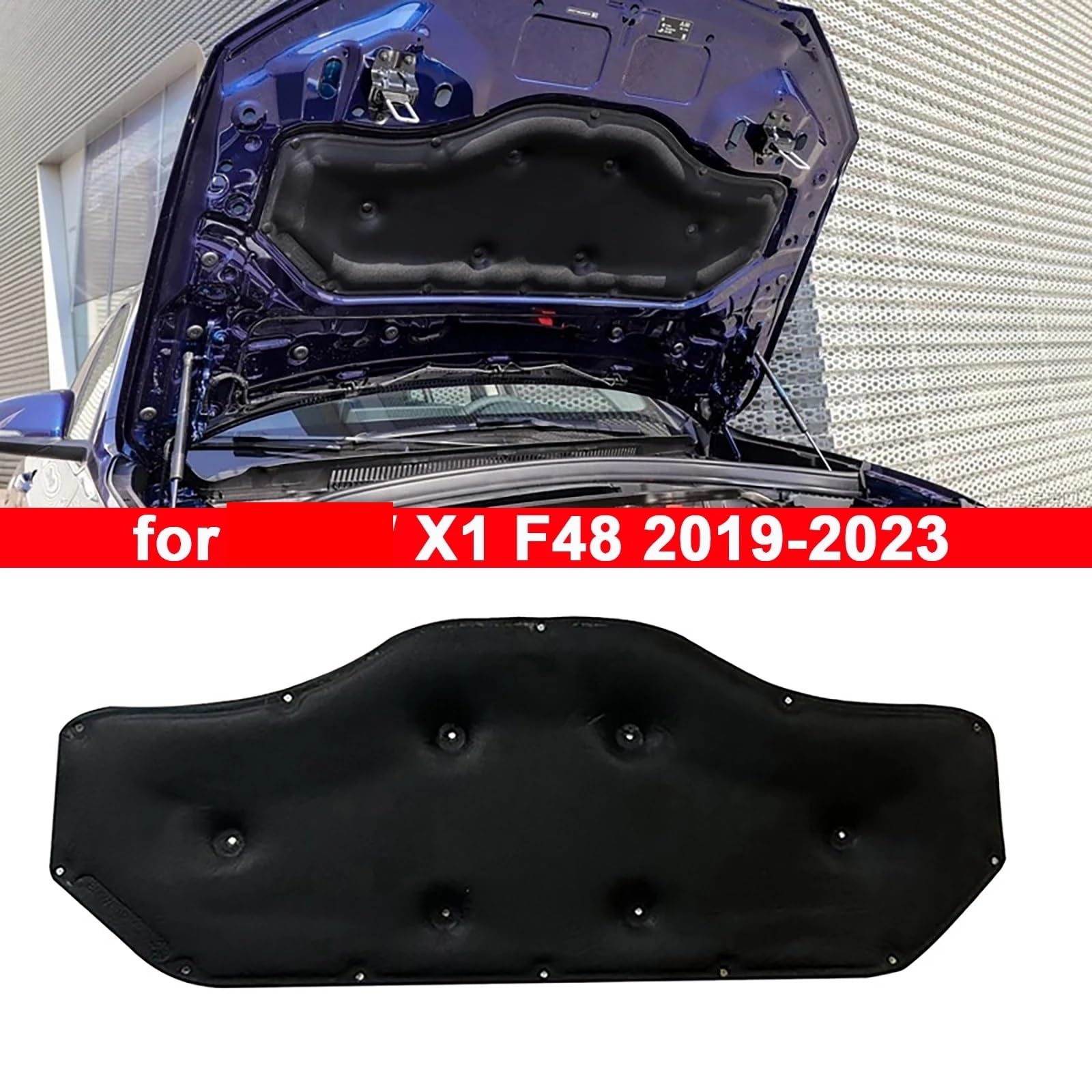 Store Thermique Anti Chaleur Tapis Isolant Moteur BMW X1 F48 2019-2023 - Isolation Phonique Et Thermique Capot Réduction Bruit Vibration