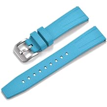 FKM Rubber Watch Bands Quick Release Fluororubber Strap 20mm 22mm Premium Soft Durable Breathable Sporty FKM Rubber Watch Strap Replacement Band for Men Women