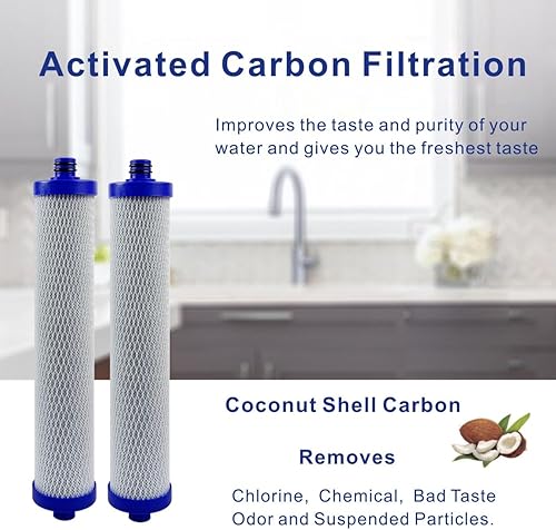 Miniatura 2 de FILSADAE Juego de filtros de repuesto con membrana compatible con sistema de ósmosis inversa WHER12 y WHER18