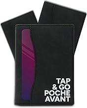 RFID Blocking Flip Wallet with Tab and Gift Box - Stylish Card Holder with Press and Go Function - Men's Card Holder (Oscar Collection), 01 Black Edition, Modern