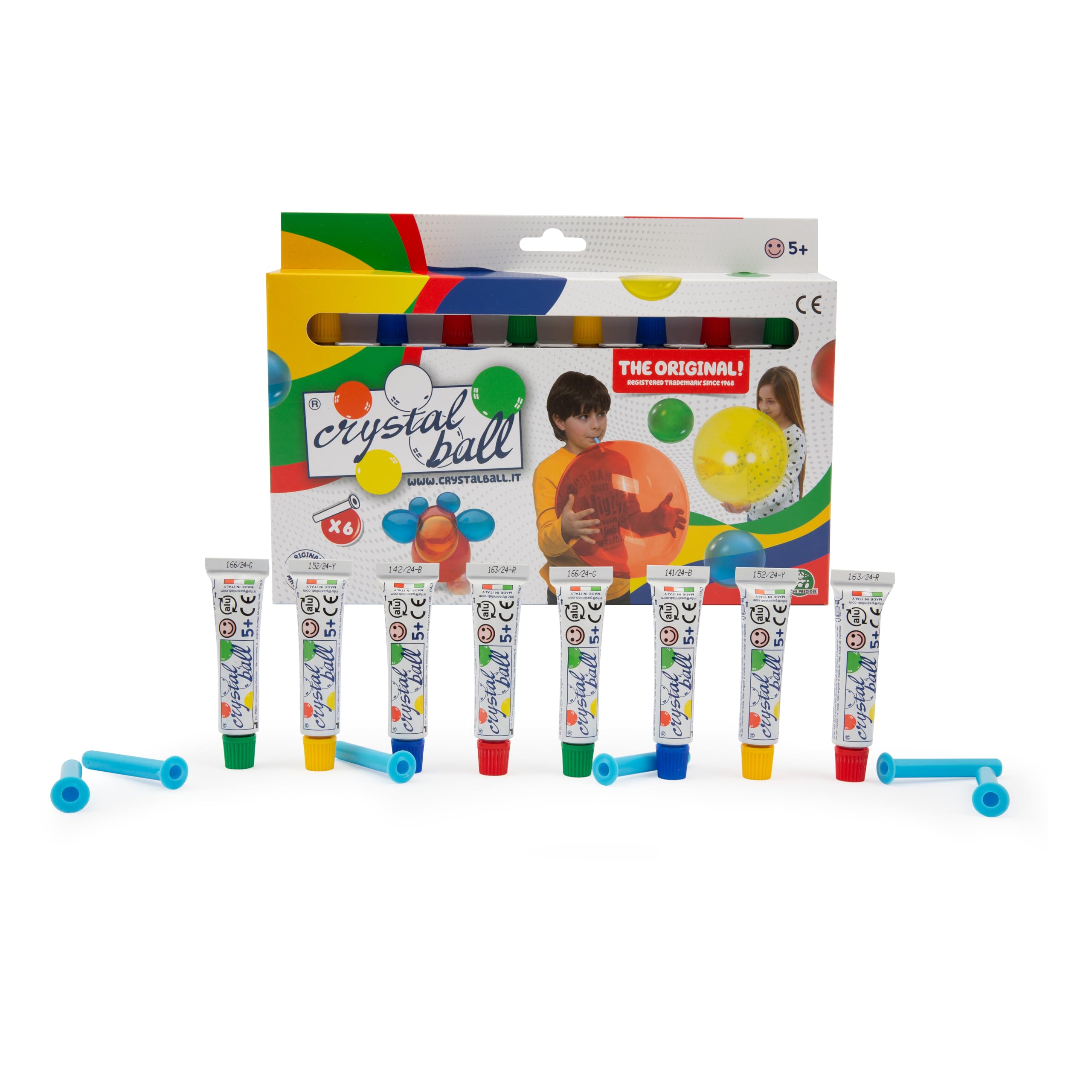 Giochi Preziosi Crystal Ball - Pacco 8 Pezzi, Crea Magiche Bolle Di Colori Diversi, Gioco Creativo Per Bambini, Non Macchia, Adatto Al Gioco In Casa, Per Bambini A Partire Dai 5 Anni