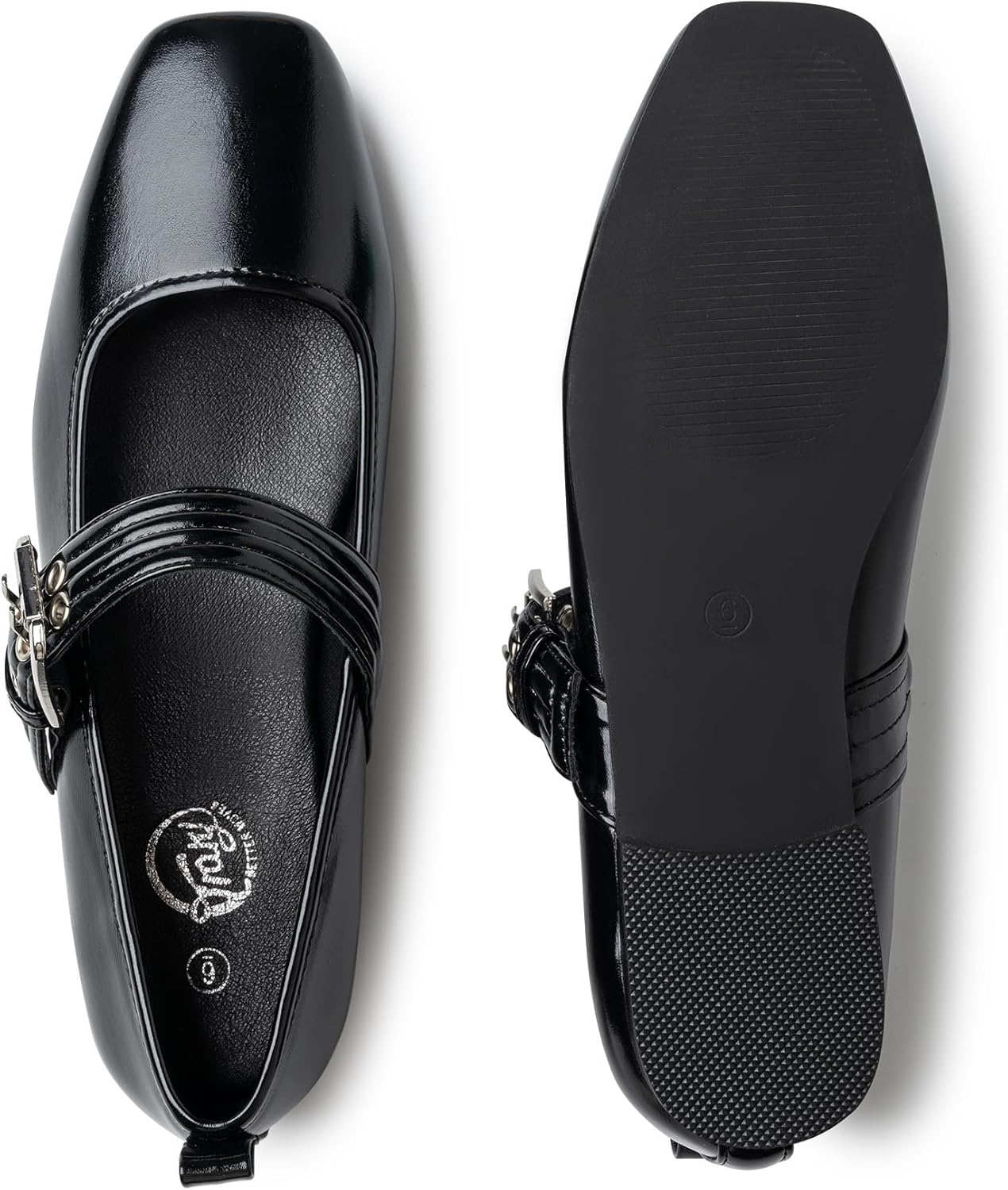 Trary Mary Jane Shoes Women Woven Flats for Women Dressy Ballet Flats Squared Toe Mary Jane Flats Shoes - Image 5