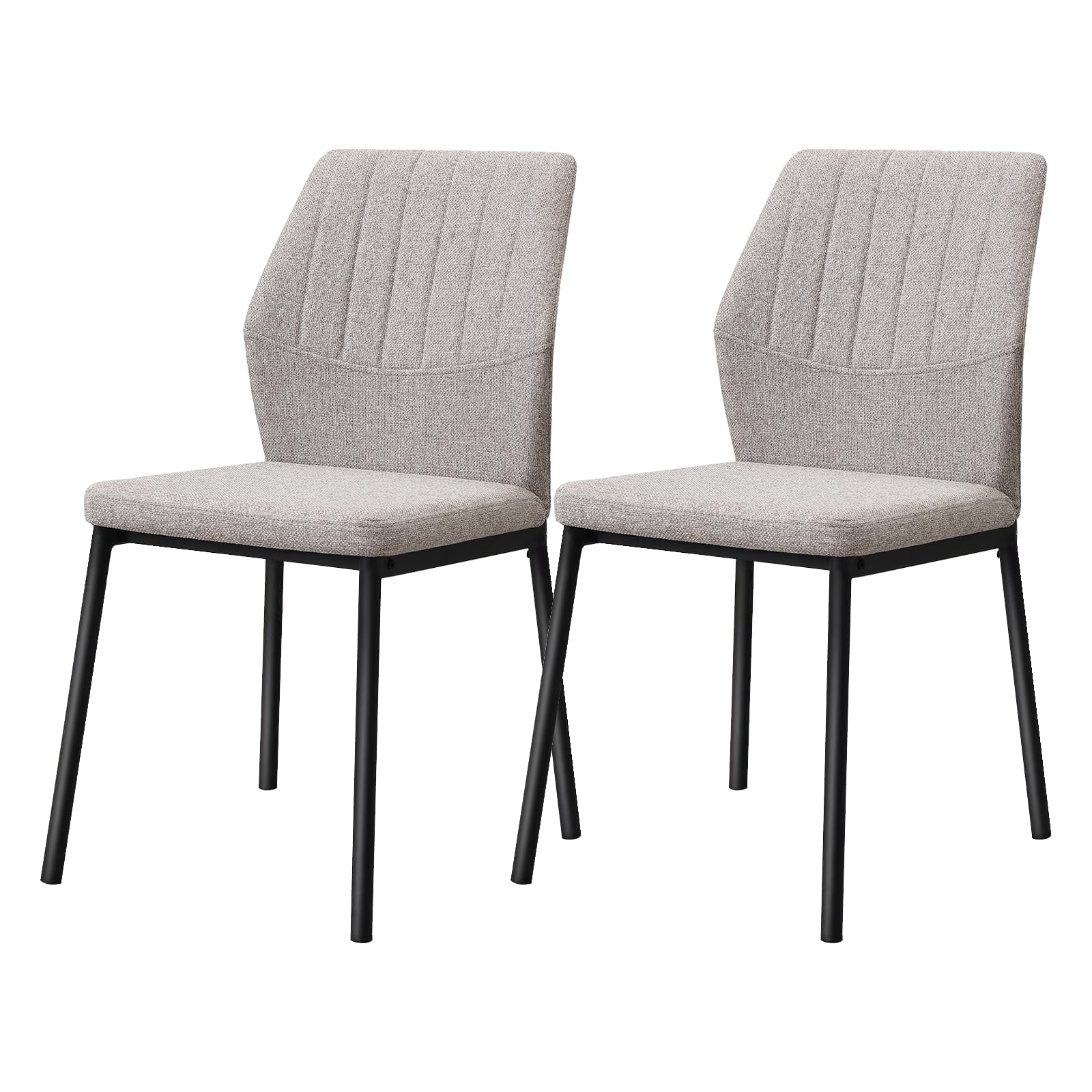 Esszimmerstühle Beige 2er Set, Küchenstuhl, Polsterstuhl Stühle, Esszimmer Beige Sitzfläche aus Polyester, für Esszimmer, Wohnzimmer, Schlafzimmer