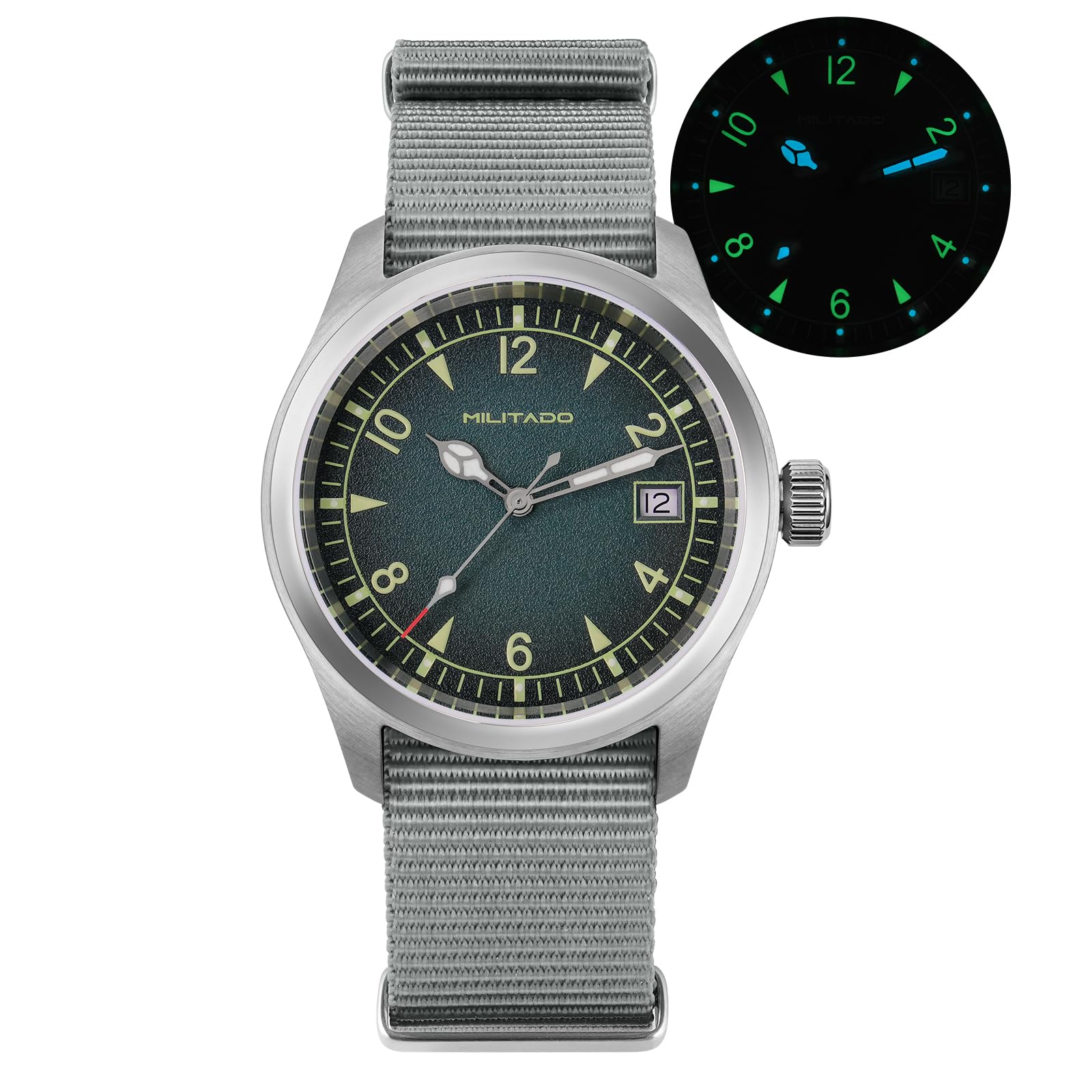 Tactical Frog ML08 Japanische Militäruhr VH31 38 mm für Herren, Militäruhr aus Saphir-Kristall, wasserdicht, 10 ATM, analoge Armbanduhr für Damen und Herren