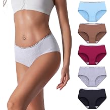 Vividmoo Womens Underwear Panties Ladies Briefs, High/Mid Waist, Thongs