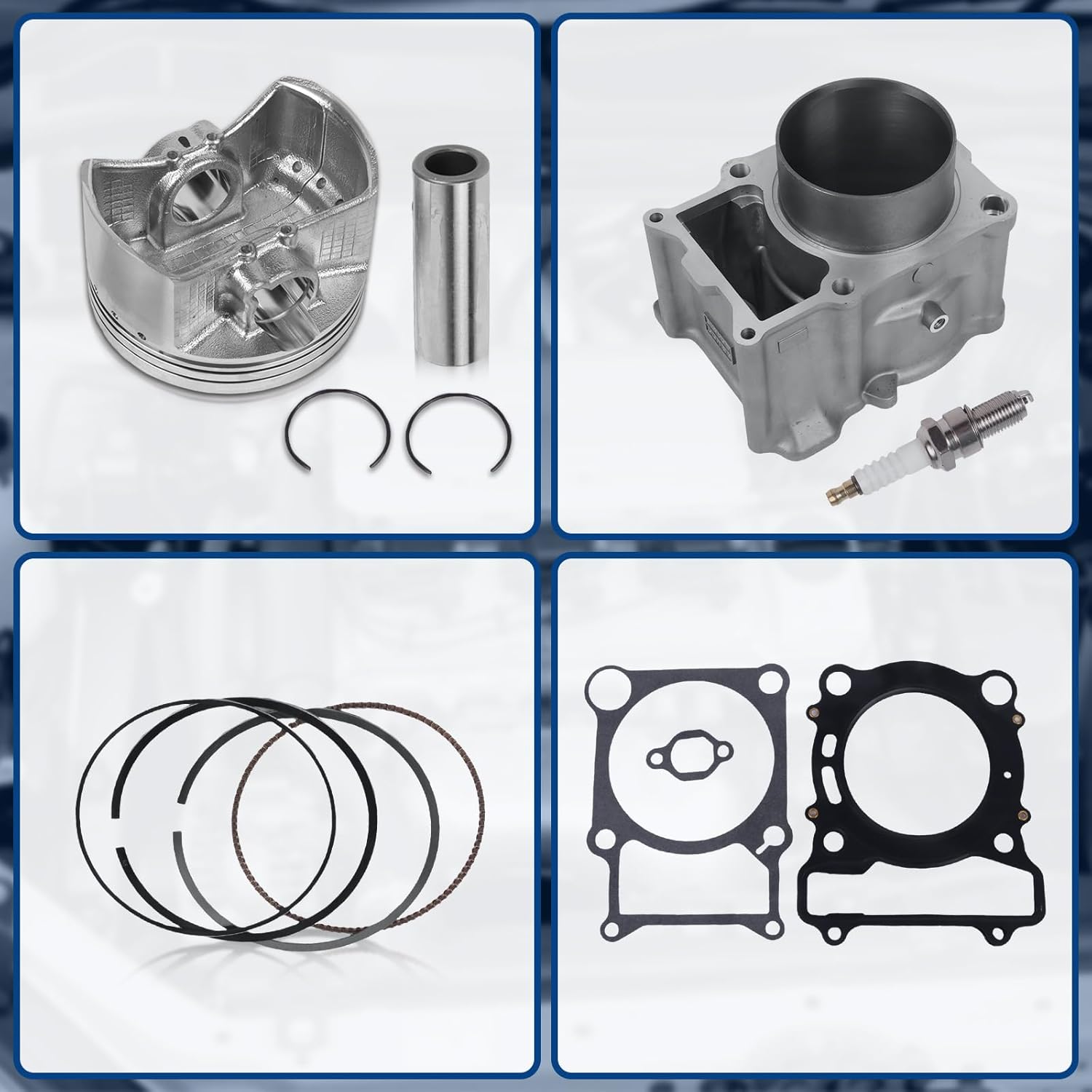 93450-22027-00 Cylinder Piston Top End Gasket Kit Fits for Yamaha Kodiak 400 2000 2001 2002 2003 2004 2005 2006, Fits for Yamaha Grizzly 400 2007 2008, Replace OE 93450-22027-00