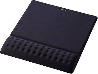 エレコム マウスパッド リストレスト一体型 ワイド COMFY 疲労低減 ブラック MP-ACF001WBK