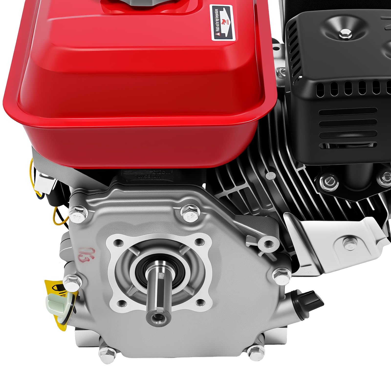 Motor de gasolina de 4 tiempos, 7,5 CV, monocilindro, motor de gasolina, motor de carga pesada, motor de karting, motor industrial, arranque por cable, motor de cuatro tiempos refrigerado por aire