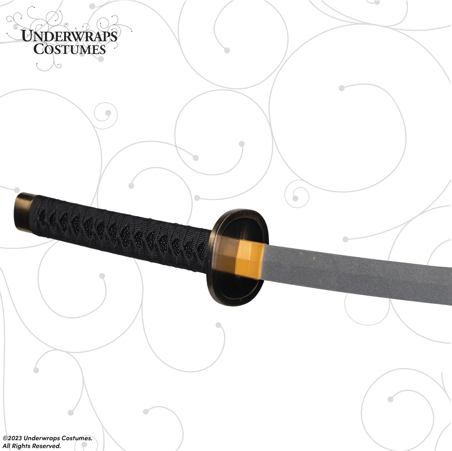 UNDERWRAPS Realistic Black Ninja Katana - Ninja Weapons for Adults, Halloween Accessories, Faux Cosplay Weapons, (40.5”)