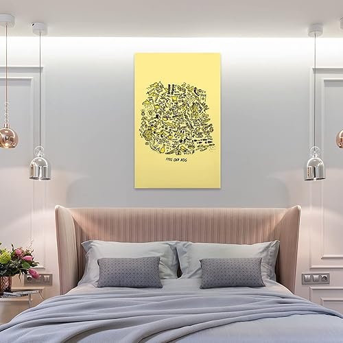 Miniatura 8 de TRAVVA Póster de lienzo con texto en inglés "This Old Dog by Mac DeMarco" para colgar en la pared, pintura impresa, pintura de oficina, XINGYI,