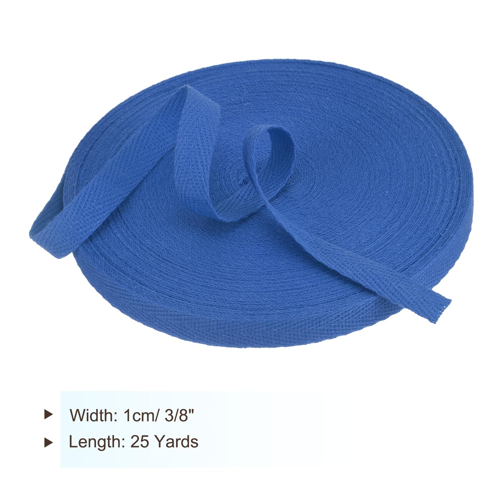 PATIKIL Cotton Twill Tape 3/8 Inch 25 Yards Cotton Ribbon Bias Binding Tape Herringbone Webbing Trim for Sewing Gift Wrapping Craft DIY Dark Blue - Image 2