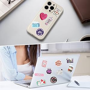150 PCS Romance Book Stickers, Waterproof Holographic Bookish Stickers Reading Glitter Vinyl Decals for Laptop, Water Bottle, Phone, Journal, Scrapbook, Bumper, Skateboard, Luggage, Helmet