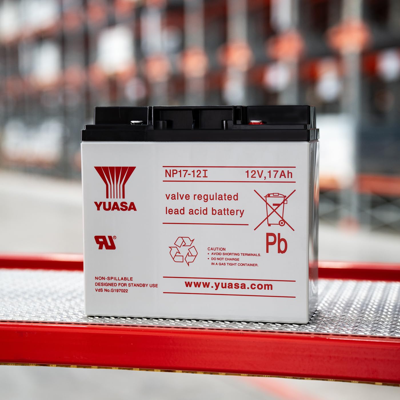 Yuasa NP17-12I 12V 17Ah - Yuasa NP Serie Bereitschafts- und zyklische VRLA-Batterie (1 Stück)